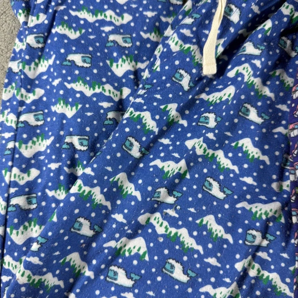 Vineyard Vines Pajama Pants Large 16 Blue Purple Good Whale Print Bundle